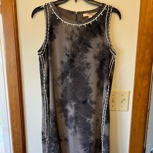 Forever 21 Black and Gray Tie-Dye Mini Dress